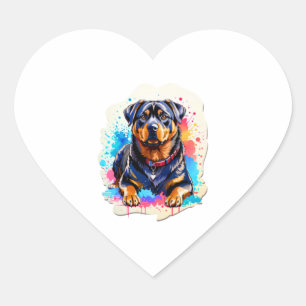 Beautiful Rottweiler Herz-Aufkleber