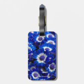 Beautiful Royal Blue Cineraria Blume Gepäckanhänger (Rückseite vertikal)