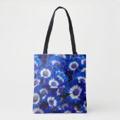 Beautiful Royal Blue Cineraria Blume Tasche (Vorderseite)