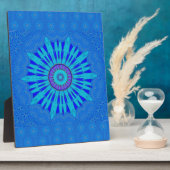 Beautiful Royal Blue Mandala Kunst, Dichtung und M Fotoplatte (Seite)