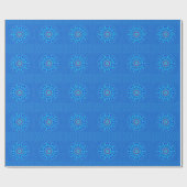 Beautiful Royal Blue Mandala Kunst, Dichtung und M Geschenkpapier (Flach)