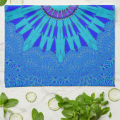 Beautiful Royal Blue Mandala Kunst, Dichtung und M Handtuch (Gefaltet)