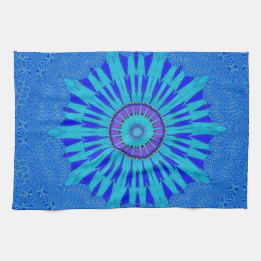 Beautiful Royal Blue Mandala Kunst, Dichtung und M Handtuch (Horizontal)