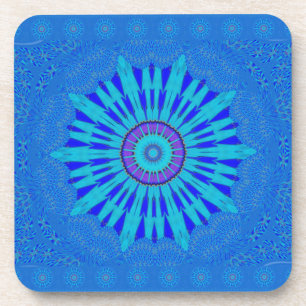 Beautiful Royal Blue Mandala Kunst, Dichtung und M Untersetzer