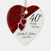 Beautiful Rudy Anniversary 💕 Keepake Keramik Ornament (Rechts)