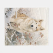 Beautiful Sable Husky Fleecedecke (Vorderseite (Horizontal))