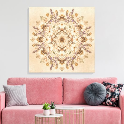 "Beautiful Sacred Mandala Wall Art Leinwanddruck (Insitu (Wohnzimmer))