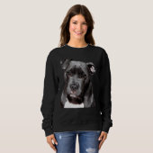 Beautiful Sad Funny Friendly Pitbull Dog Sweatshirt (Vorne ganz)
