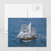Beautiful sailing boat postkarte (Vorne/Hinten)