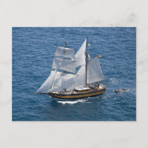 Beautiful sailing boat postkarte