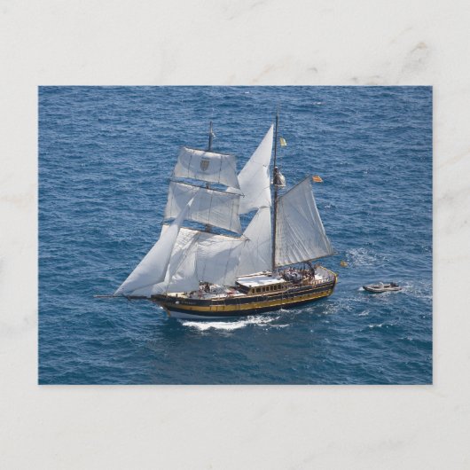 Beautiful sailing boat postkarte (Vorderseite)