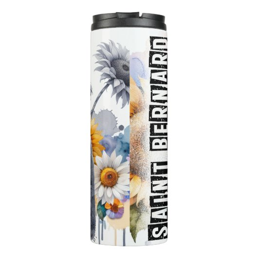 Beautiful Saint Bernard Dog Thermosbecher (Rückseite)