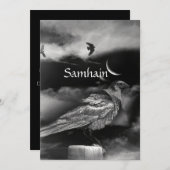 Beautiful Samhain Blessing Moon Raven Crows (Vorne/Hinten)