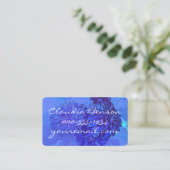 Beautiful Sapphire Blue Dahlia Blume Visitenkarte (Stehend Vorderseite)