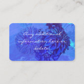 Beautiful Sapphire Blue Dahlia Blume Visitenkarte (Rückseite)