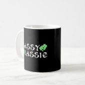 Beautiful Sassy Lassie St Patrick's Day Funny For Kaffeetasse (Vorderseite Links)