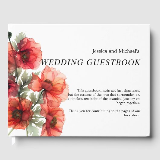 Beautiful Scarlet Petal Serenade Gästebuch (Vorderseite)