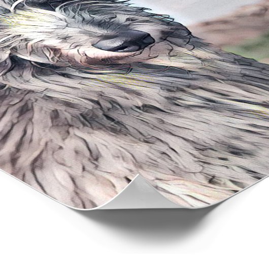 Beautiful Scottish Deerhound Design Poster (Ecke)