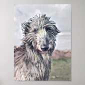 Beautiful Scottish Deerhound Design Poster (Vorne)