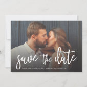 Beautiful Script Full-bleed Photo Save The Date (Vorderseite)