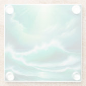 Beautiful Sea Green Glass Untersetzer (Rückseite)