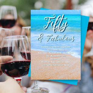 Beautiful Sea Milestone Geburtstagsparty Einladung