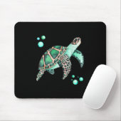 Beautiful Sea Turtle Watercolor Mousepad (Mit Mouse)