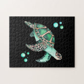 Beautiful Sea Turtle Watercolor Puzzle (Horizontal)
