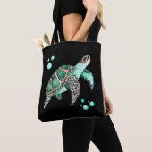 Beautiful Sea Turtle Watercolor Tasche (Von Nahem)
