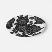 Beautiful seamless black and white monochrome patt pappteller (Schrägansicht)