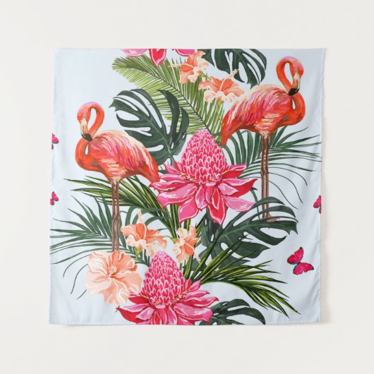 Beautiful seamless floral summer pattern backgroun wandteppich (Vorderseite)