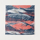 Beautiful seamless graphic pattern of feathers wandteppich (Vorderseite (Horizontal))