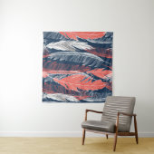 Beautiful seamless graphic pattern of feathers wandteppich (Beispiel (Horizontal))