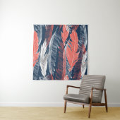 Beautiful seamless graphic pattern of feathers wandteppich (Beispiel)