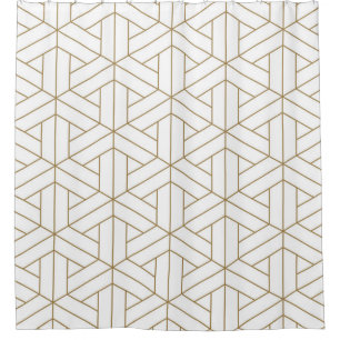 Beautiful Seamless Muster japanese shoji kumiko, Duschvorhang