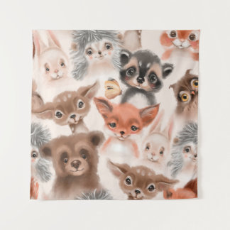 Beautiful seamless, tileable, watercolor pattern w wandteppich