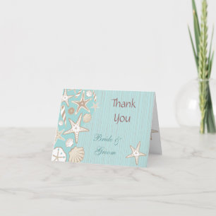 Beautiful Seashell Wedding Vielen Dank Dankeskarte