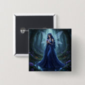 Beautiful September Sapphire Fairy Button (Vorne & Hinten)