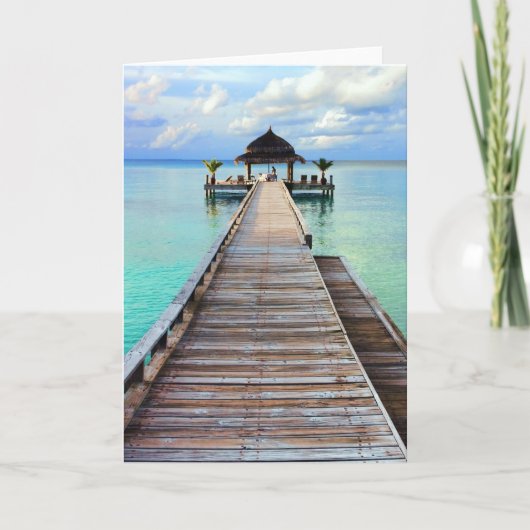 Beautiful Serenade Jetty - Malediven Dankeskarte (Vorderseite)