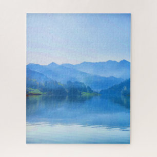 Beautiful Serene Lake Reflection Mistral Morgens Puzzle