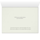 Beautiful Serenity Beileid Erinnerungen Card (Innenansicht Horizontal (Unten))
