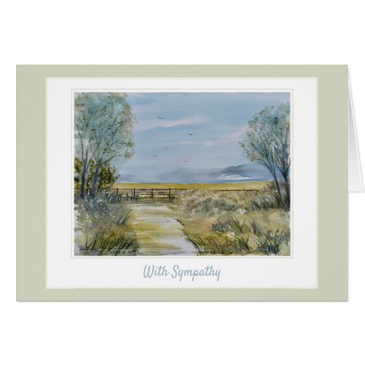 Beautiful Serenity Beileid Erinnerungen Card (Vorderseite (Horizontal))