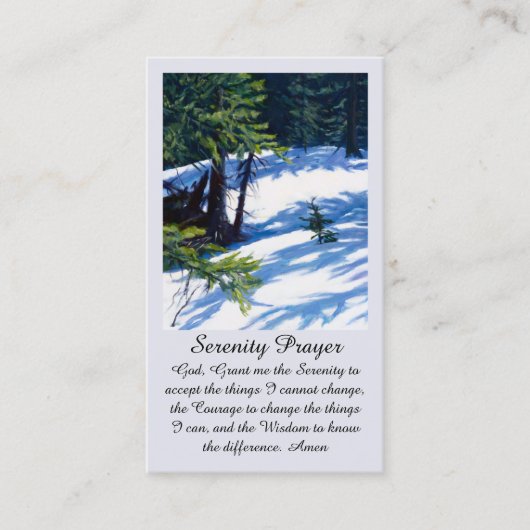 Beautiful Serenity Prayer Card Purple Blue Green Visitenkarte (Vorderseite)