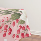 Beautiful Shabby Chic Pink Christmas Floral Berry Tischdecke (Beispiel)