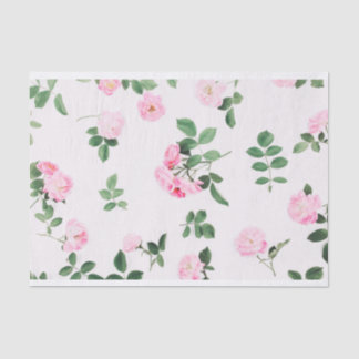 Beautiful Shabby Chic Pink Roses Tissue Paper Seidenpapier