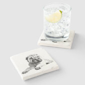 Beautiful Shar Pei Marble Untersetzer (Seitenansicht)