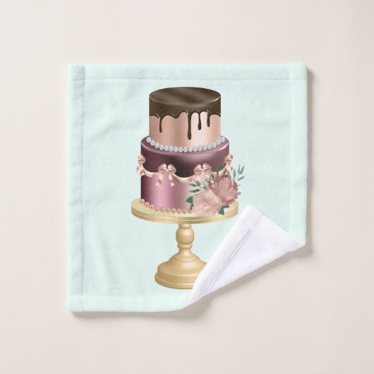 Beautiful Shiny Glam Party Cake Badhandtuch Set (Waschlappen)