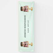 Beautiful Shiny Glam Party Cake Business Banner (Vertikal)