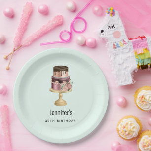 Beautiful Shiny Glam Party Cake Geburtstag Pappteller