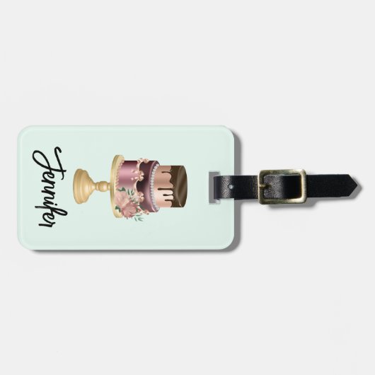 Beautiful Shiny Glam Party Cake Gepäckanhänger (Vorderseite horizontal)